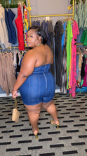 Load image into Gallery viewer, Short &amp; Sweet Denim Romper