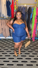 Load image into Gallery viewer, Short &amp; Sweet Denim Romper