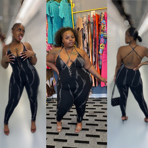 Never cross me Jumpsuit (up to 1x)